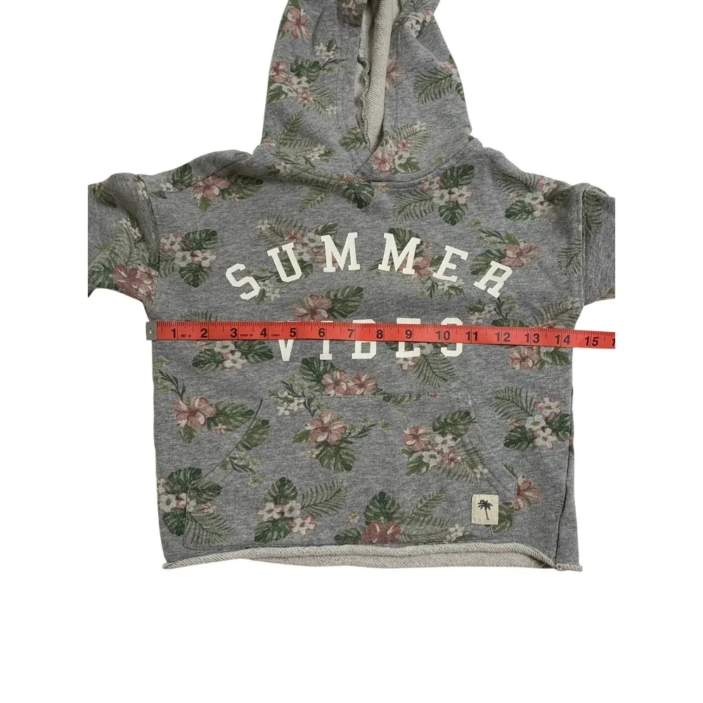 Art‎ Class Kids Grey Floral Summer Vibes Hoodie Size 4T Pullover Long Sleeve